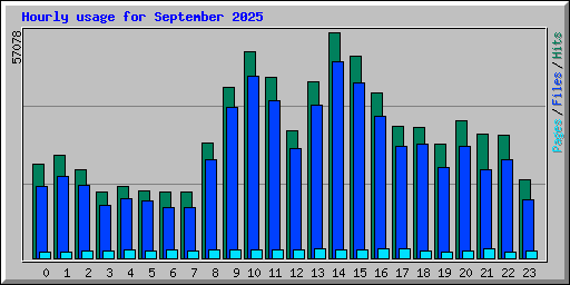 Hourly usage for September 2025