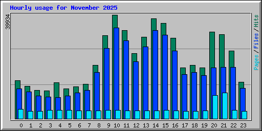 Hourly usage for November 2025