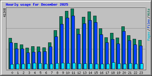 Hourly usage for December 2025